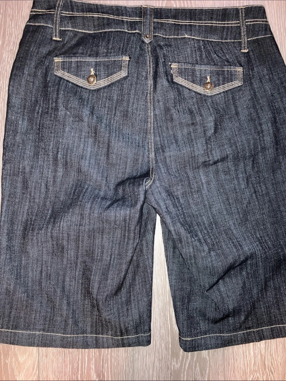Ashley Stewart Dark Indigo Denim Bermuda Shorts